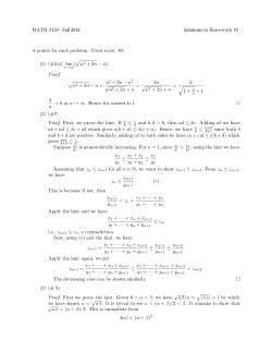 MATH 3150 - Fall 2016 Solutions to Homework #2 (1) (#2