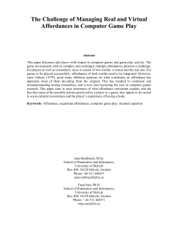 The Challenge of Managing Real and Virtual Affordances in