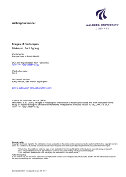 Images of foodscapes - Forskningsportal, Aalborg Universitet