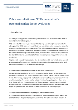 Public consultation on &ldquo;FCR cooperation&rdquo;