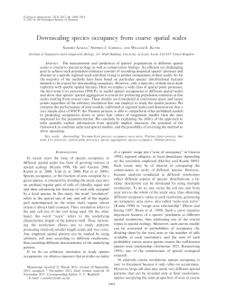 Downscaling species occupancy from coarse spatial scales