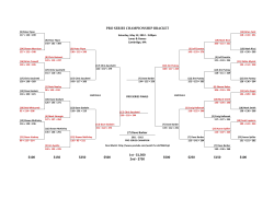 PRO SERIES CHAMPIONSHIP BRACKET $100 $150 $250 $500