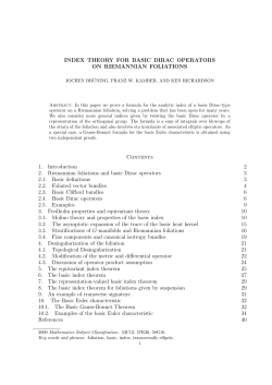 INDEX THEORY FOR BASIC DIRAC OPERATORS ON