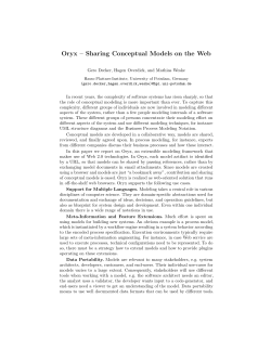 Oryx &ndash; Sharing Conceptual Models on the Web