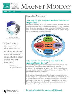 Empirical Outcomes - Nursing and Patient Care Services