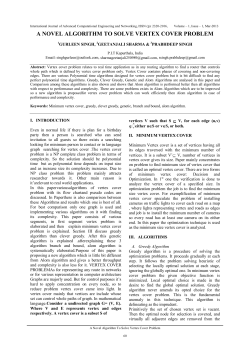 a novel algorithm to solve vertex cover problem