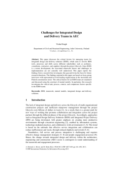 Challenges for Integrated Design and Delivery Teams in AEC