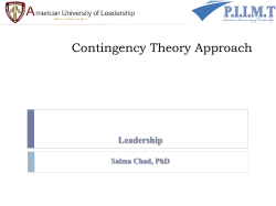 How Does the Contingency Theory Approach Work?