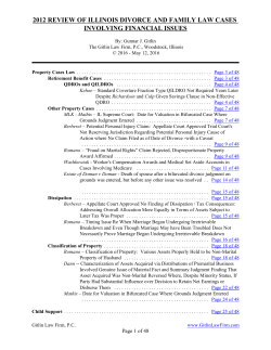 Gitlin Law Firm 2010 Illinois Divorce and Paternity Case and