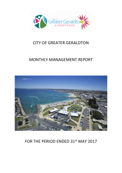 Monthly Management Report for period ending 31 May 2017