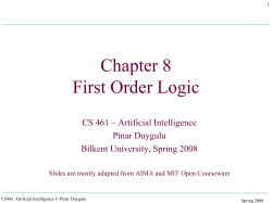 Chapter 8 First Order Logic