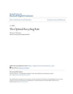 The Optimal Recycling Rate