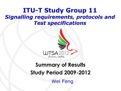 SG11 presentation for WTSA-12