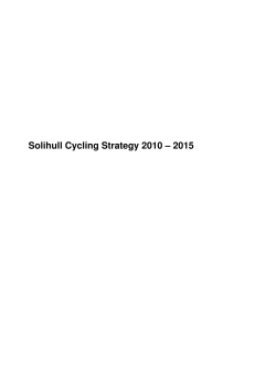 Cycling strategy 2010 - 2015