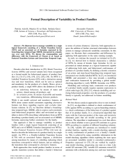 Formal Description of Variability in Product Families