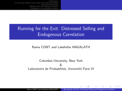 Running for the Exit: Distressed Selling and Endogenous Correlation
