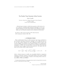 The Flexible Three Parameter Utility Function