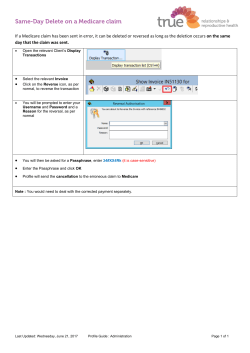 Same Day Delete on a Medicare claim