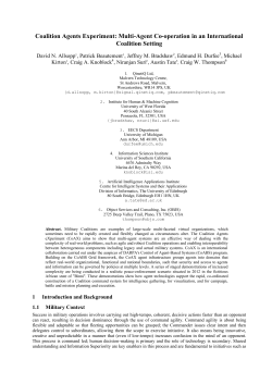 Coalition Agents Experiment: Multi-Agent Co