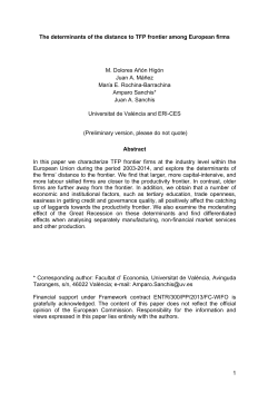 The determinants of the distance to TFP frontier among European firms