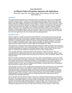 An Efficient Pattern Recognition Approach with