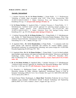 PUBLICATIONS :: 2012-13 Journals: International 1. J. Lakshmi