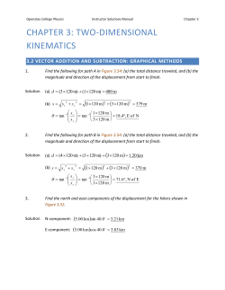 3.5 Addition of Velocities
