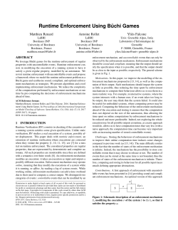 Runtime Enforcement Using B&uuml;chi Games