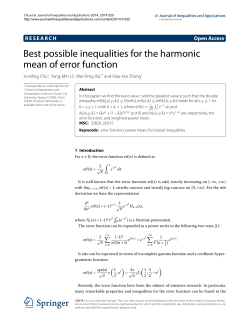 Best possible inequalities for the harmonic mean of error function