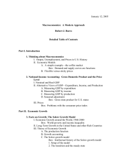 January 12, 2005 Macroeconomics: A Modern Approach Robert J