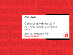 Explain how compliance with FGI acoustical requirements can