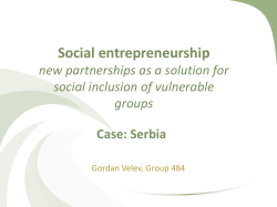 Social entrepreneurship - IAN-a