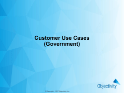Customer Use Cases (Government)