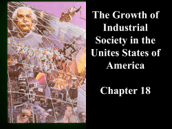 The Growth of Industrial Society in the Unites States of America