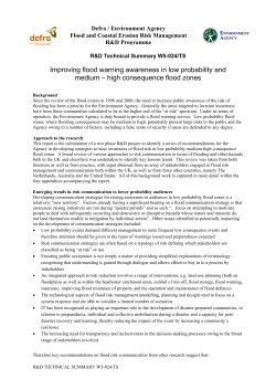 Improving flood warning awareness in low probability and medium