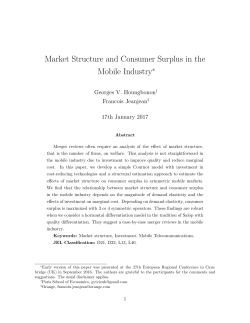 Market Structure and Consumer Surplus in the