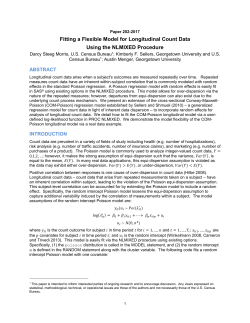Fitting a Flexible Model for Longitudinal Count Data