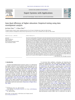 Inno-Qual efficiency of higher education: Empirical testing using