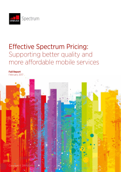 Effective Spectrum Pricing: Supporting better quality and