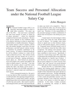 Team Success and Personnel Allocation under the National Football