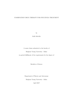 COMBINATION DRUG THERAPY FOR INFLUENZA - BYU