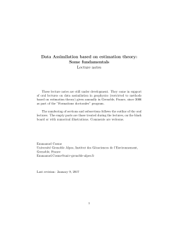 Data Assimilation based on estimation theory