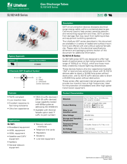 Gas Discharge Tubes SL1021A/B Series