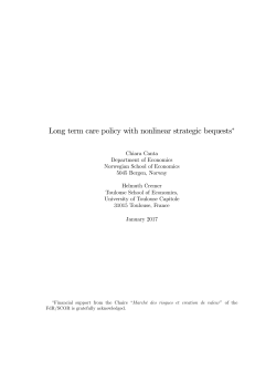 Long term care policy with nonlinear strategic bequests"