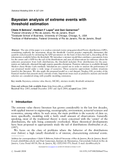 Bayesian analysis of extreme events with threshold estimation
