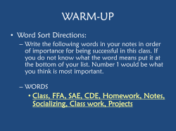 FFA PowerPoint - Appoquinimink High School