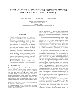 Event Detection in Twitter using Aggressive Filtering