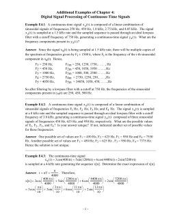 Additional Examples of Chapter 4: Digital Signal Processing of