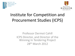 Institute for Competition and Procurement Studies - (ICPS)