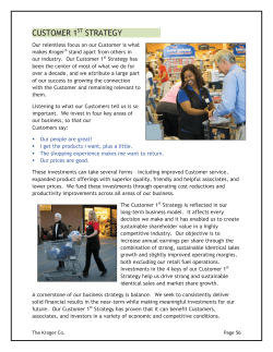 CUSTOMER 1ST STRATEGY